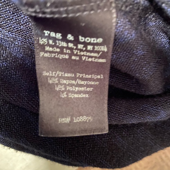 Rag & Bone Jean Ruched Navy Dress - Picture 8 of 10